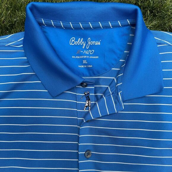Bobby Jones Embroidered Collar Logo X-H2O Performance Short Sleeve Golf Polo XL - Picture 4 of 8
